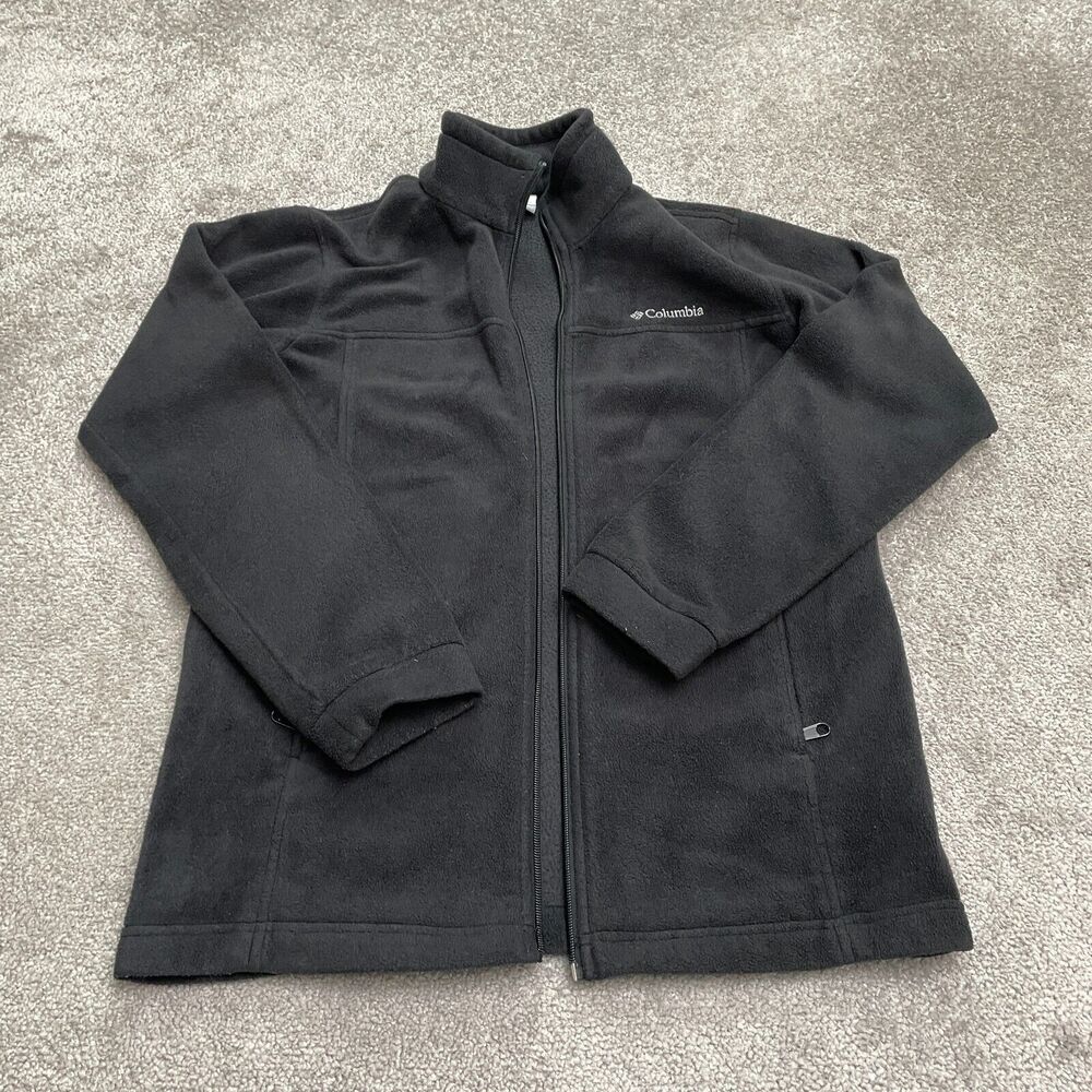 Columbia Steens Mountain Fleece Jacket Boys Youth XL Black Full Zip Outdoor Hike